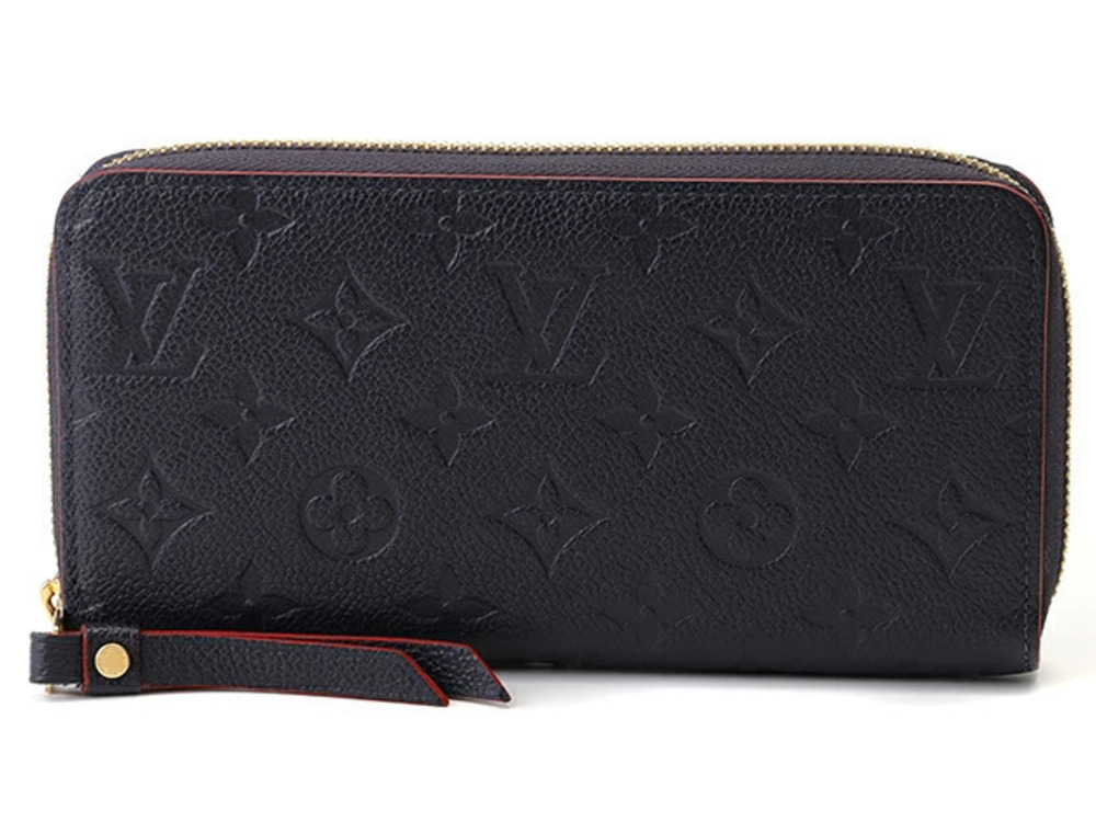 LOUIS VUITTON Zippy Wallet Long Empreinte Marine Blue Rouge Red